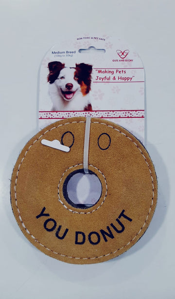 Guts And Glory Derrick The Donut Dog Toy - Yellow